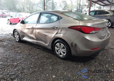 2016 Hyundai Elantra Se из США, поврежденный, VIN 5NPDH4AEXGH754063